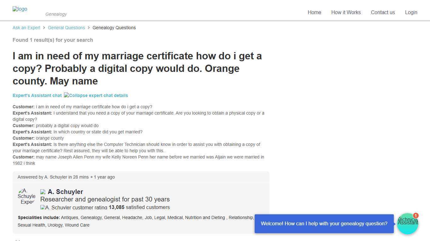 I am in need of my marriage certificate how do i get a copy? Probably a digital copy would do. Orange county. May name